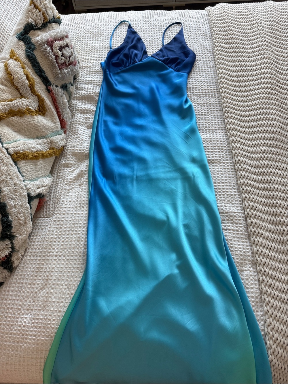 American Threads Satin Maxi Dress